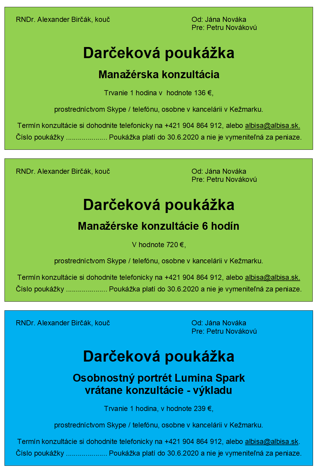 Darčeková poukážka Darčeková poukážka